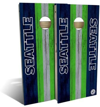 Skip's Garage Seattle Football Outdoor Cornhole Board Set
