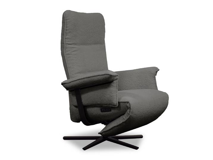 Relaxsessel Grau Bouclé Stoff Bodil 83 x 120 x 83cm