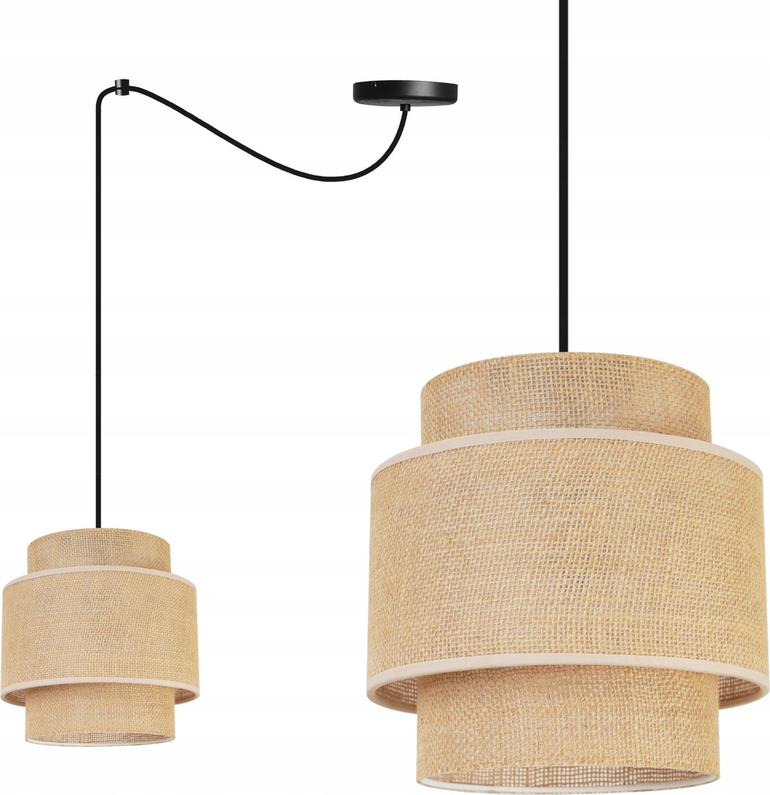 LIGHT HOME LH Hanglamp in boho-stijl met jute lampenkap