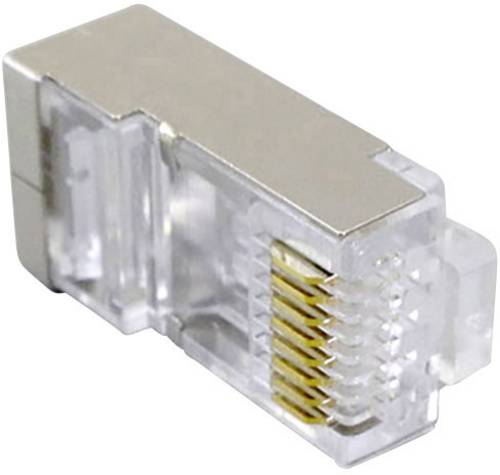 BKL Electronic Modularstecker vollgeschirmt Cat.5e 14304ecker, gerade Polzahl Sensoren 8 Transparent
