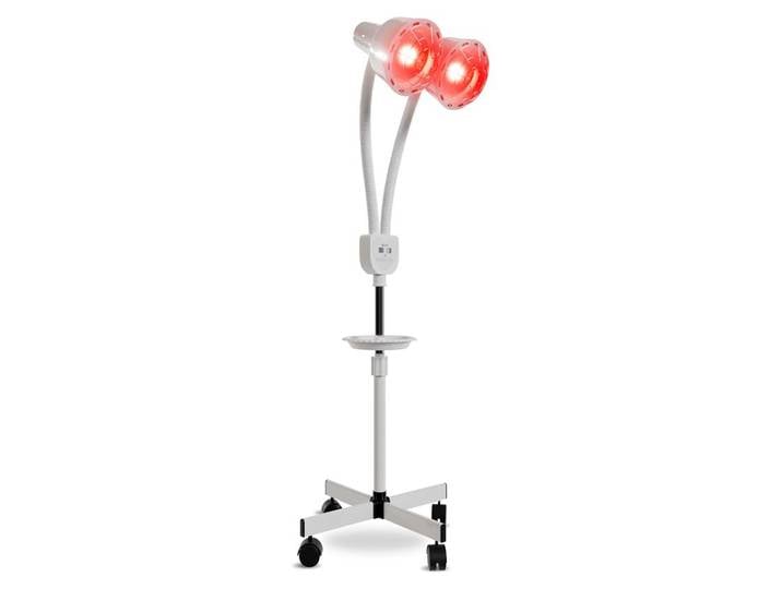 Lampe infrarouge chauffante Resty 550 W – lampe chauffante à deux têtes réglables\, minuterie et télécommande