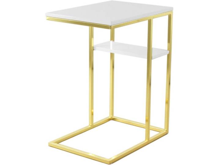 Kayoom Beistelltisch Lucilla 225, Beistelltisch in eleganter Optik, in rechteckiger Form (1-St), Modernes C-Form, dezentes Design, mit zusätzlicher Ablage