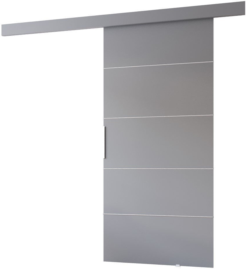 Natur Pur Redruth Sliding Door With Laminate Surface Grey 205cm H x 86cm W x 1.6cm D