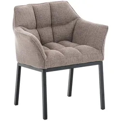 CLP Esszimmerstuhl Octavia B Stoff   Farbe: terrabraun, Gestell Farbe: schwarz