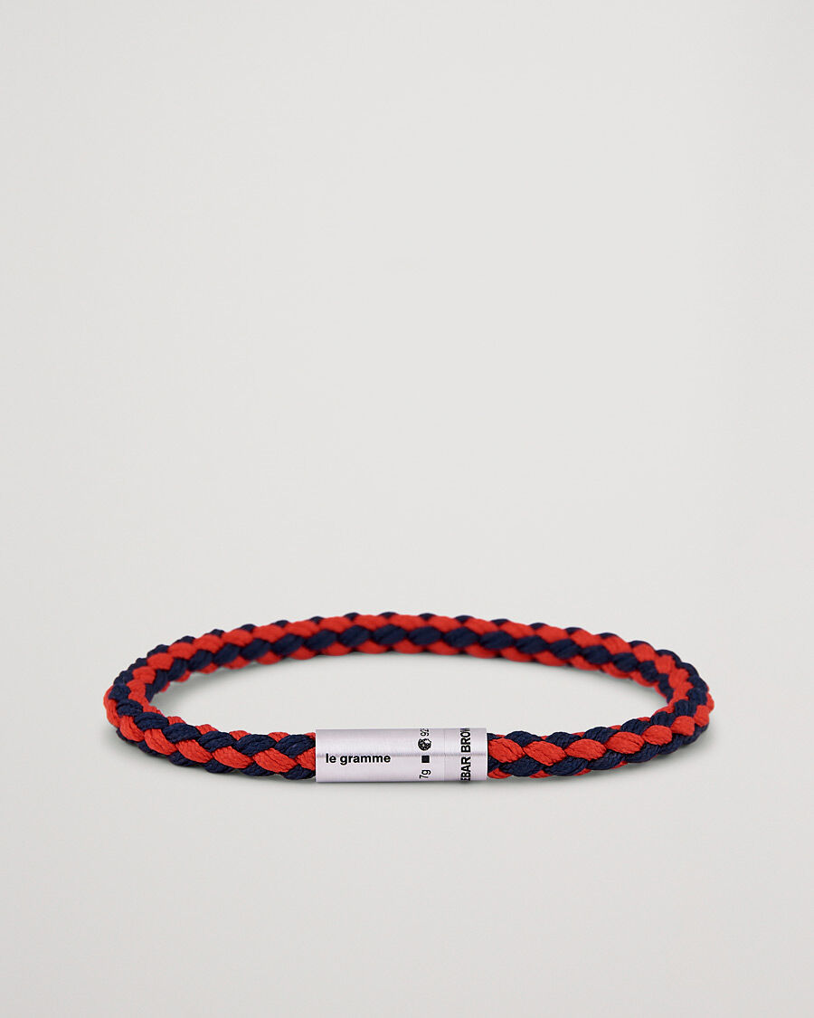 LE GRAMME X Orlebar Brown Nato Bracelet Navy/Red men XL/20CM Rød