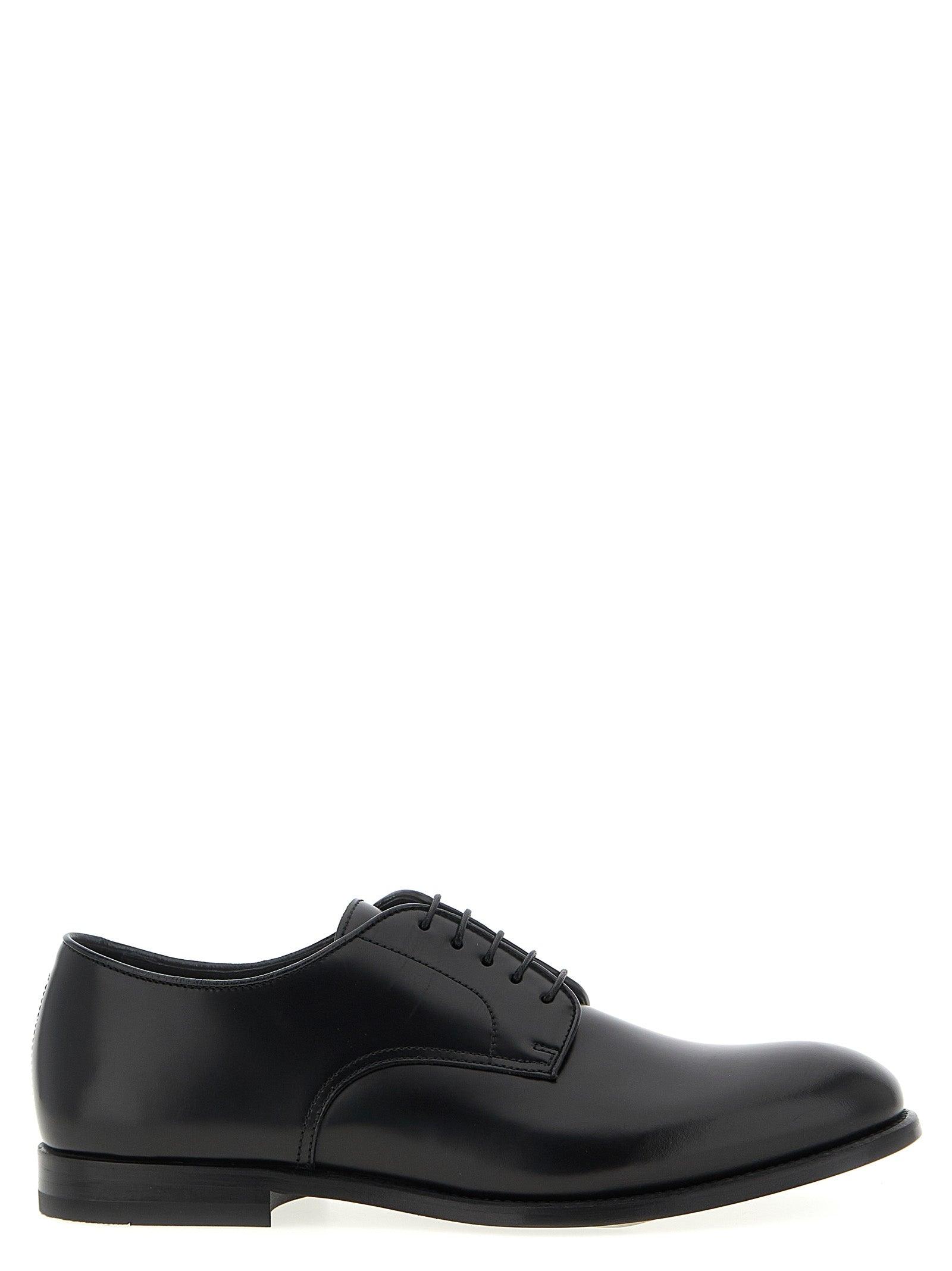 Doucal's Schwarze Kalbsleder-Oxford- und Derby-Schuhe