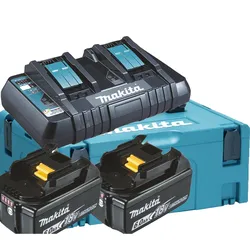 Makita Akkus Ladegerät Koffer - DC18RD - MAKPAC 2 - 18V + 2x Akku BL1860B 6AH