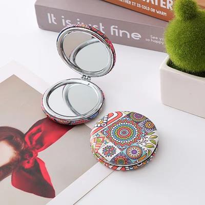 Fusion Finds Bohemian Compact Makeup Mirror Vintage Round Folding Pocket Mirror For Travel & Daily Touch Ups 5