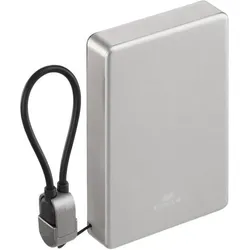 Rivacase Freedom VA2617 (10000 mAh, 15 W), Powerbank, Weiss, Grau