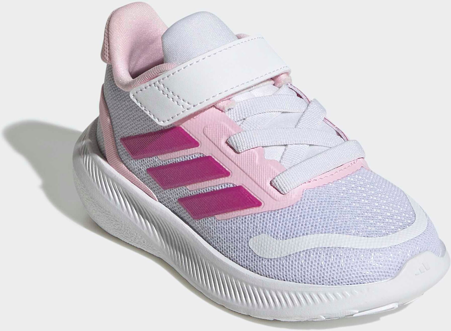 Sneaker ADIDAS SPORTSWEAR "RUNFALCON 5 KIDS", Mädchen, Gr. 26, rosa (cloud weiß, clear pink, grau two), Synthetik, Textil, Schuhe Sneaker, mit Klettverschluss