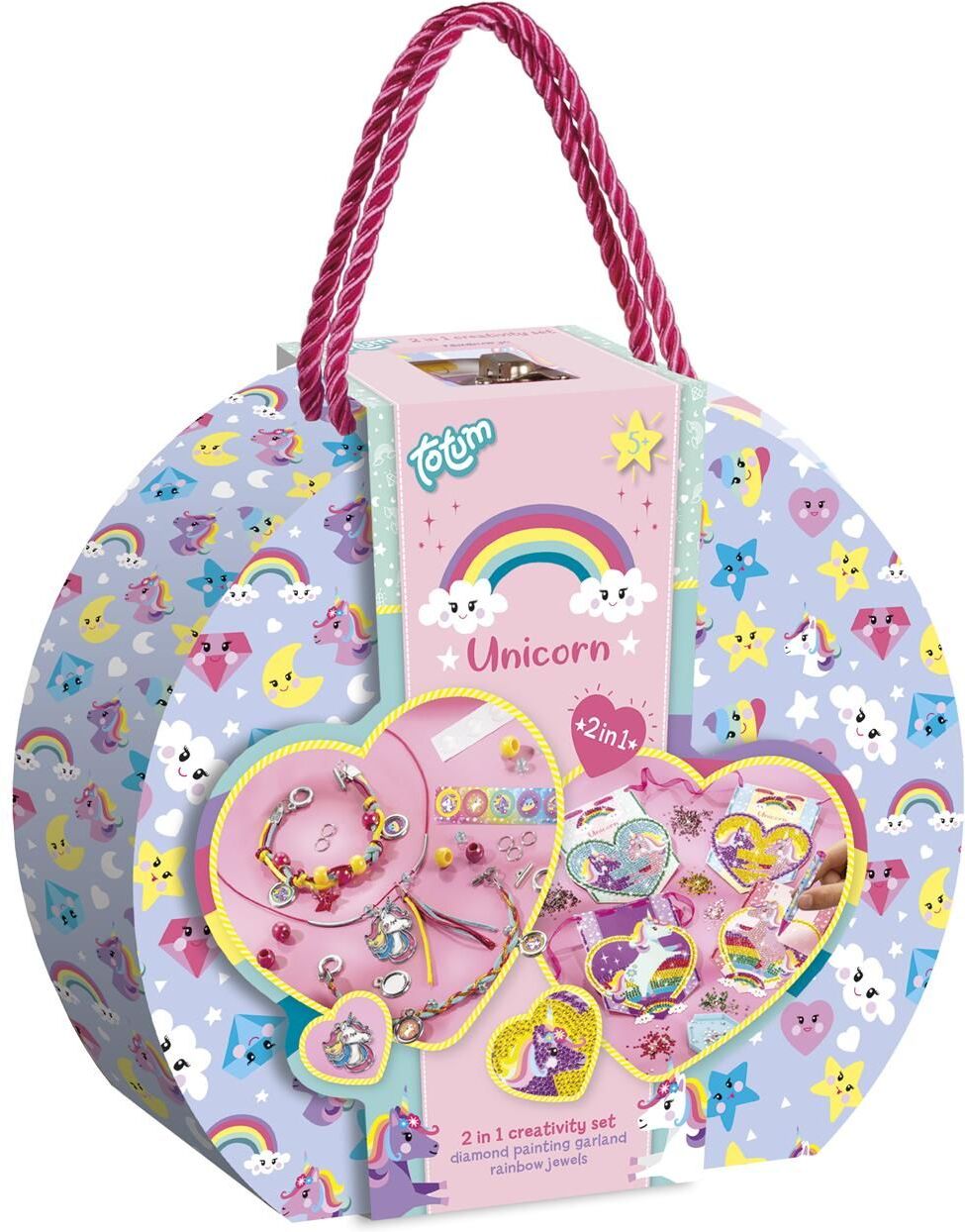 Totum: Unicorn - 2 In 1 Creativity Set (Diamond Painting Garland & Rainbow
