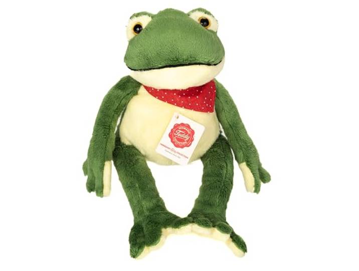 Hermann Teddy knuffel kikker pluche 28 cm - zachte knuffelvriend