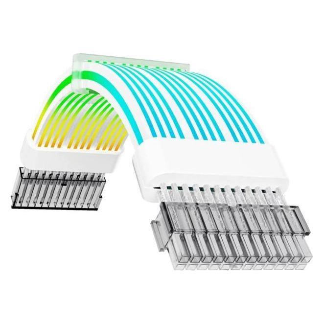 GameMax | PSU Extension cable | MB 24PIN-B | White (24 cm, 24 pin ATX) (MB 24PIN-W)