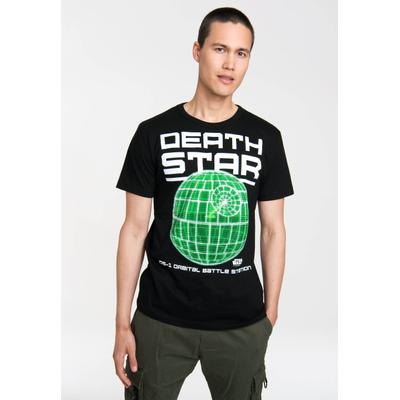 T-Shirt LOGOSHIRT "Star Wars - Death Star", Herren, Gr. XL, schwarz, 100% Baumwolle, bedruckt, normal, Rundhals, Shirts T-Shirt, mit Star Wars-Frontdruck