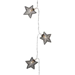 MARELIDA LED Lichterkette  Sterne Dekolichterkette Weihnachten 0,9m schwarz