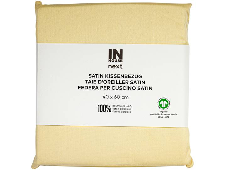 Inhouse Kissen Gots Satin 40x60 kamille