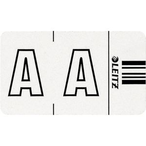 Leitz Buchstabensignale Orgacolor, 6610, Buchstabe A, weiß, selbstklebend, mit Strichcode, 250 Stück