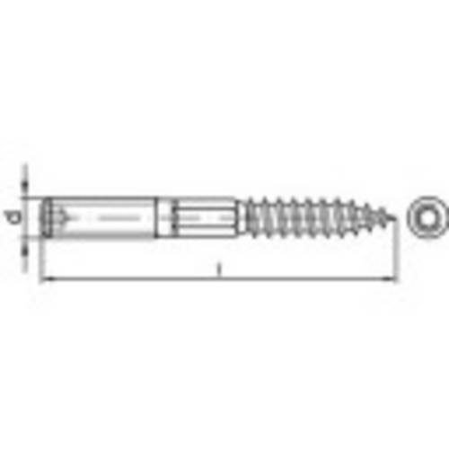 TOOLCRAFT 159659 Stockschraube M12 100mm Stahl galvanisch verzinkt 50St.