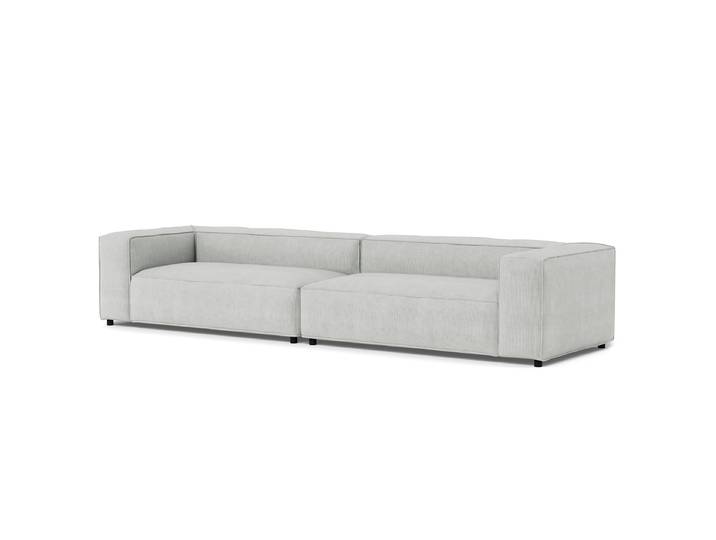 4-Sitzer Sofa Grau Cordstoff Snor 348 x 66 x 100cm Modern