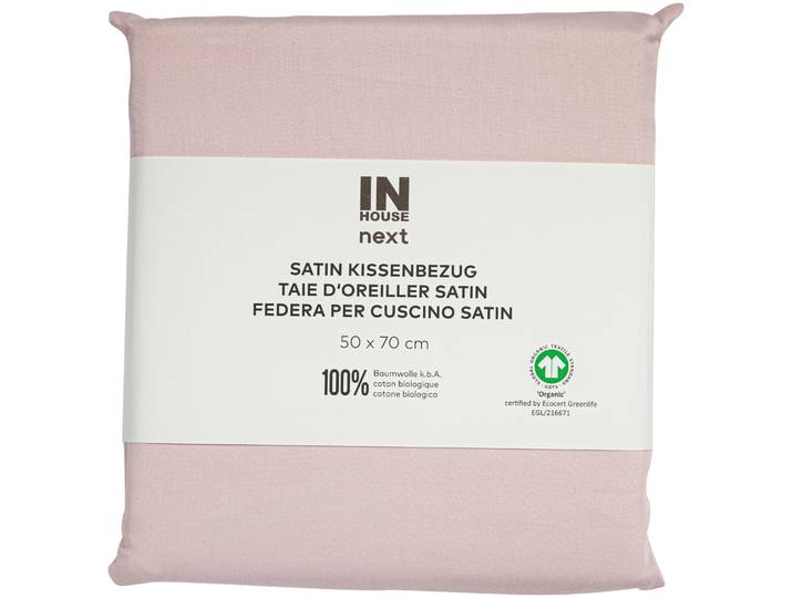 Inhouse Kissen Gots Satin 50x70 rosa