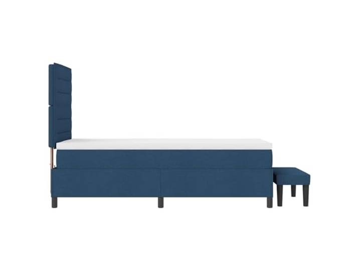KTHLBRH Boxspringbett blau 80x200 cm mit Kopfteil Technisches Holz, Mittlere Matratze, 2 Höhen, 140 kg, Schlafzimmer