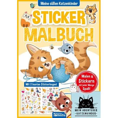 Sticker Malbuch: Katzenkinder, Geheftet von , Media Verlagsgesellschaft