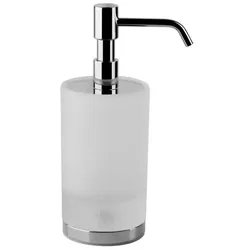 Gessi Emporio Seifenspender, Standversion, Behälter aus satiniertem Glas, 38839031, Farbe: Chrom