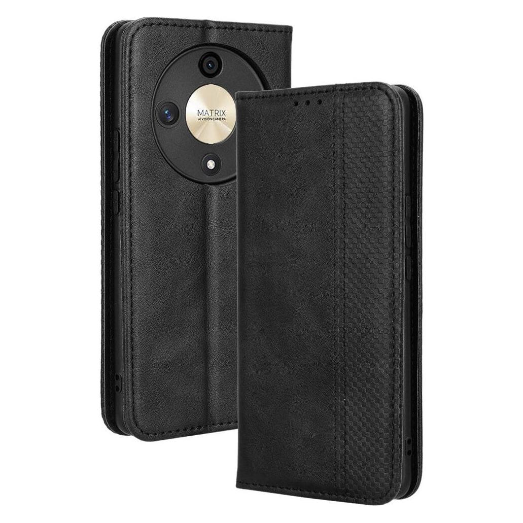 Cover-Discount Honor Magic6 Lite - Vintage Flip Case Hülle schwarz (Honor Magic6 Lite) (660166884A)