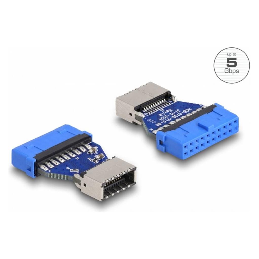 Delock USB 3.2 Gen 1 Adapter Pfostenbuchse zu intern Key A Buchse (66233)
