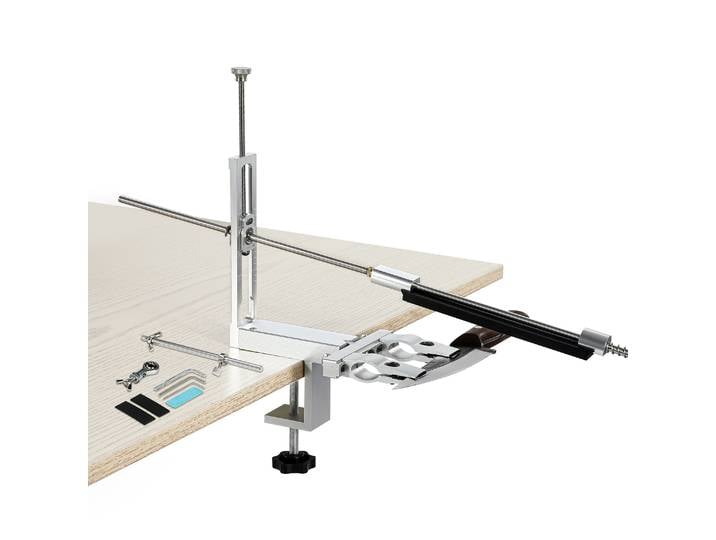 S09 Machine à aiguiser les couteaux professionnels de cuisine et accessoires avec aiguiseur rotatif en diamant et pierre à aiguiser