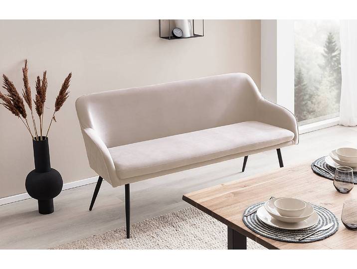 Küchensofa Faem 160 x 85 x 61cm Beige/Beige