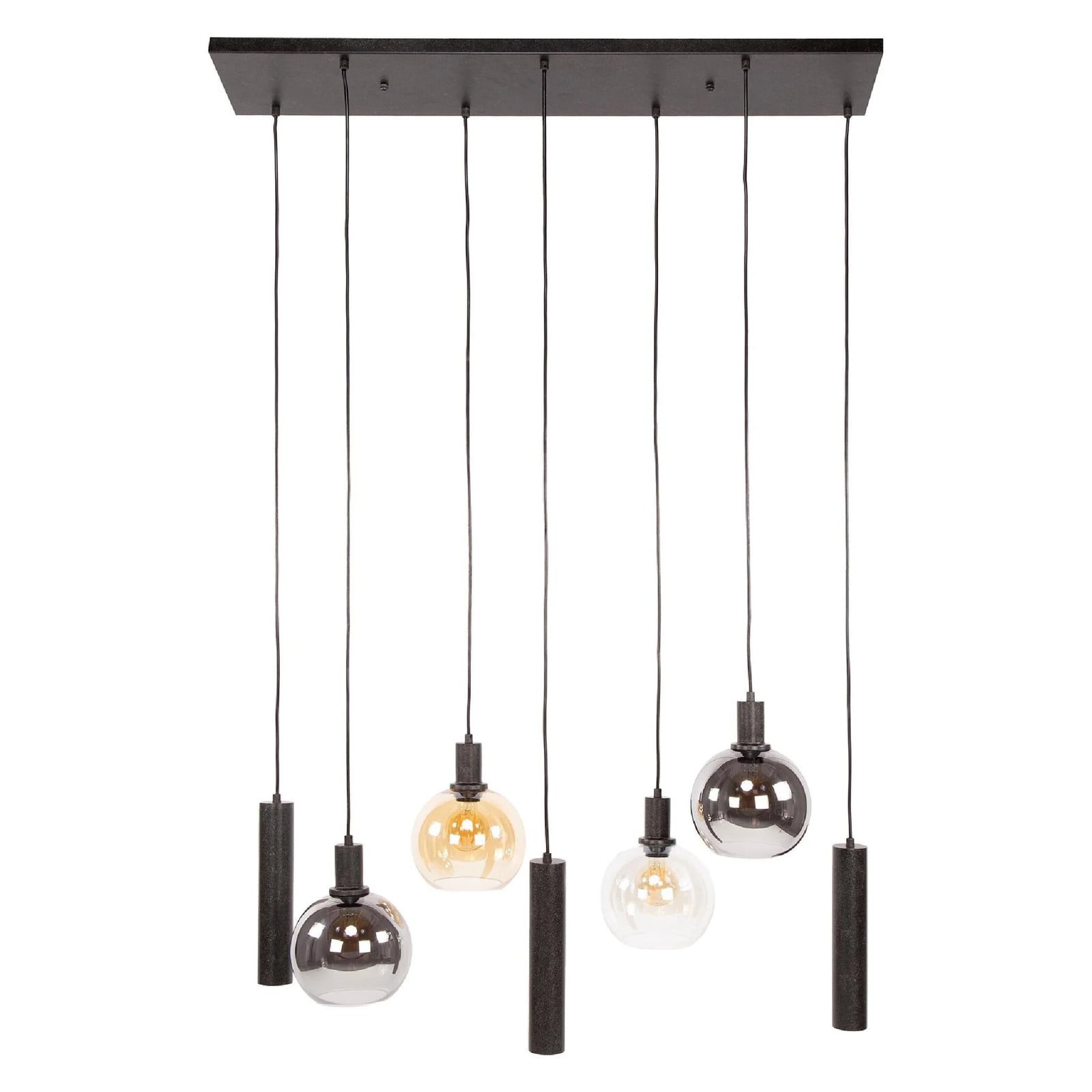 Nest of Nora Siva Hanglamp - 7-lichts - Zwart