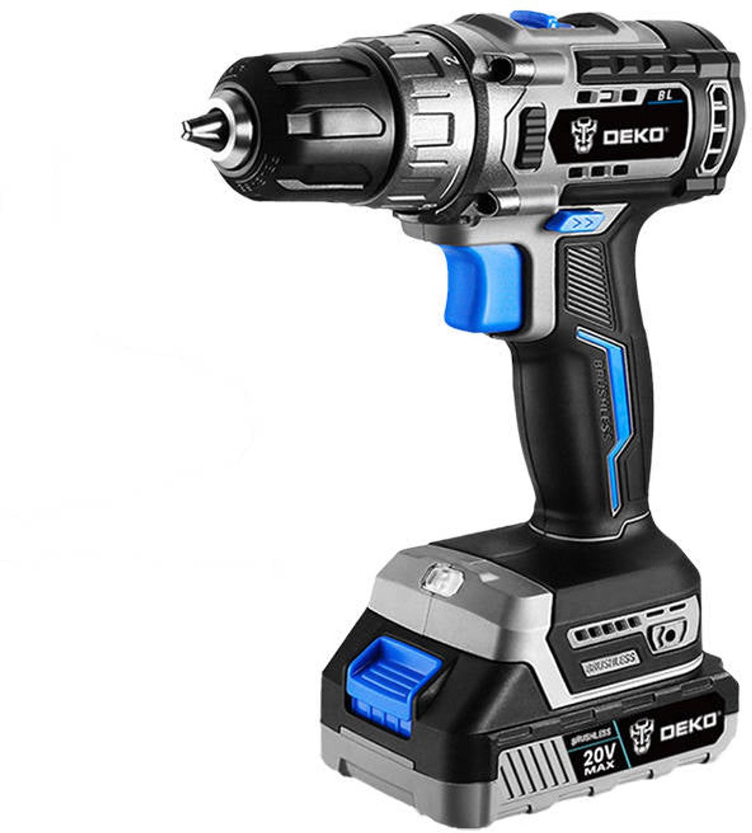Borstelloze Accuboormachine 20V Combinatiekit - 42 N.m - Zwart & Blauw