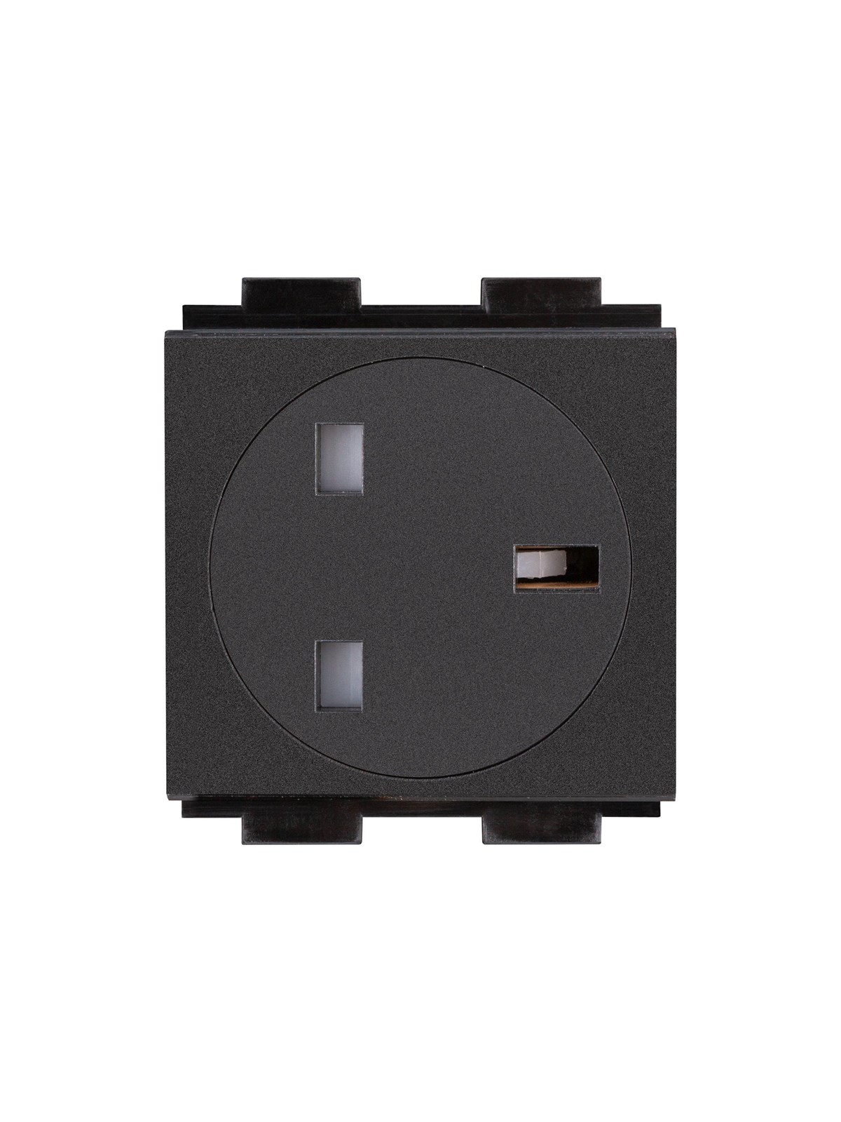 Crestron Electronics Crestron FT2A-PWR-UK series FT2A-PWR-UK-1-BASIC - power socket mechanism - 1 power socket - black