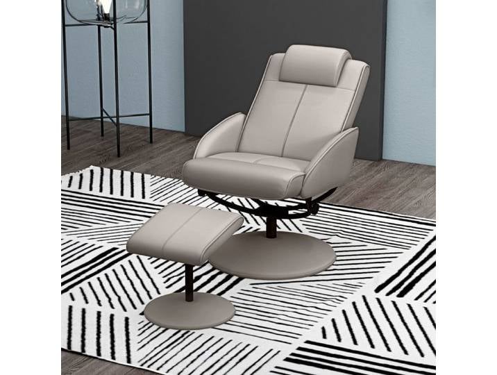 Fauteuil relax - SOGEU - Fauteuil Relax - Pivotant 360° - Dossier inclinable 145° - Repose-pieds