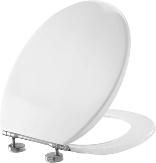 Pressalit WC-Sitz 54011-BZ1999 weiß polygiene, mit Deckel, Standard, Spezialscharnier BZ1, universal, Edelstahl