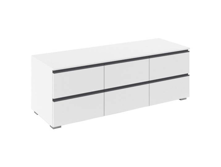 Xora Tv-Element, Weiß, 6 Schublade(n) Schubladen, 120x42x42 cm, Blauer Engel, Goldenes M, Made in Germany, Wohnzimmer, TV Möbel, TV-Racks