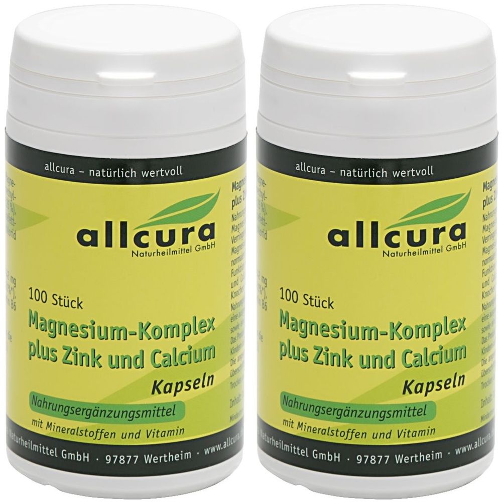 Magnesium Komplex m.Zink+Calcium Kapseln 2x 2x100 St