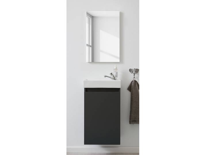 Ensemble salle de bain Chap - 2 élém. 40 x 209 x 22cm Gris/Anthracite