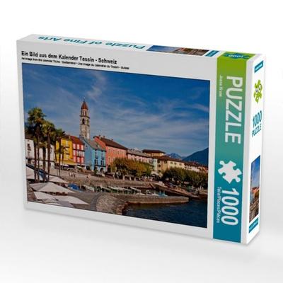CALVENDO Puzzle Ein Bild aus dem Kalender Tessin - Schweiz | 1000 Teile Lege-Größe 64x48cm Foto-Puzzle für glückliche Stunden