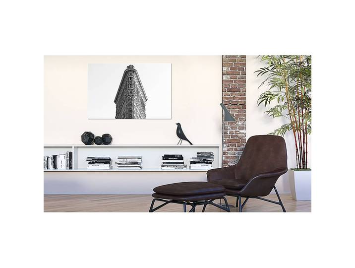 Bild Flatiron Building Leinen Schwarz/Weiß 60 x 40cm