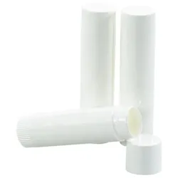Lippenstift-Hülsen, weiß, 3 Stück