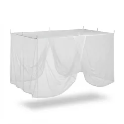 Relaxdays Moskitonetz, 250 x 300 x 500 cm, engmaschiges Mückennetz, outdoor & indoor, Insektenschutz, Polyester, weiß