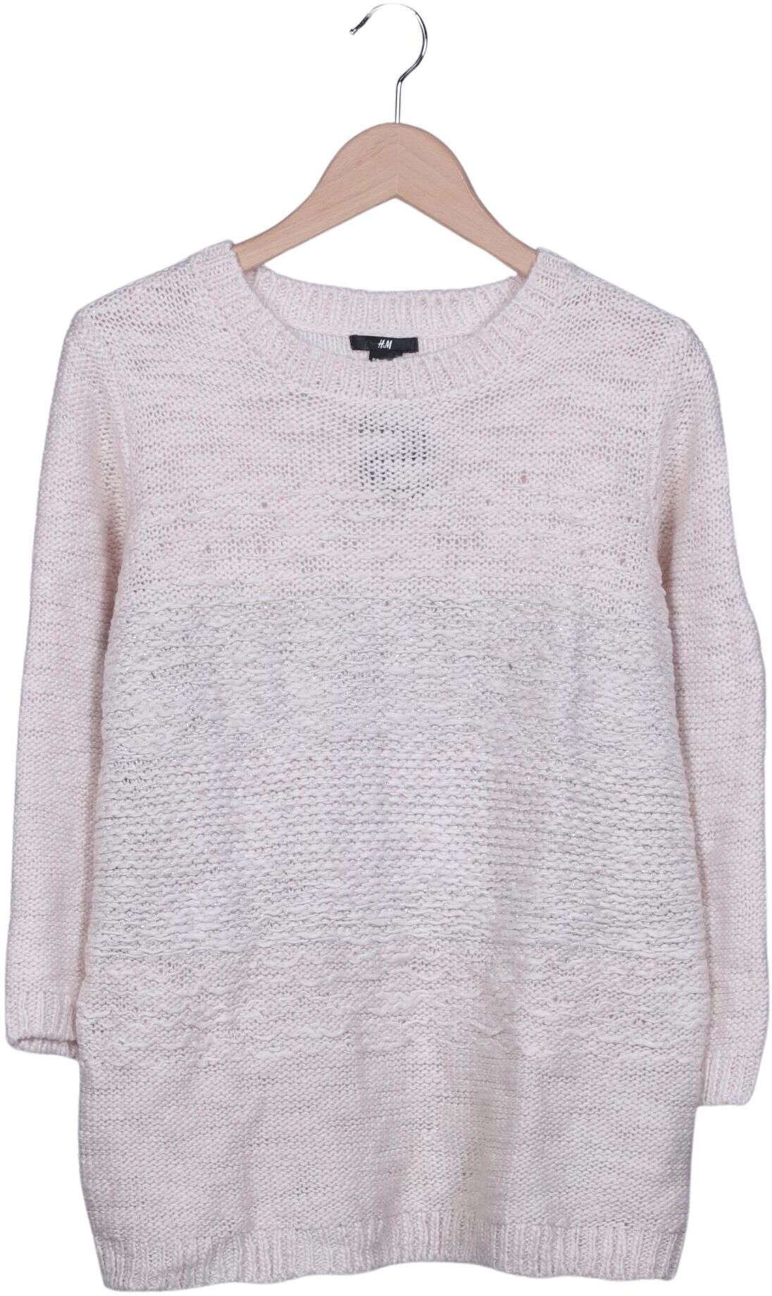 H&M Damen Pullover, Cremeweiß, Gr. M, Synthetik / Wolle - Second Hand