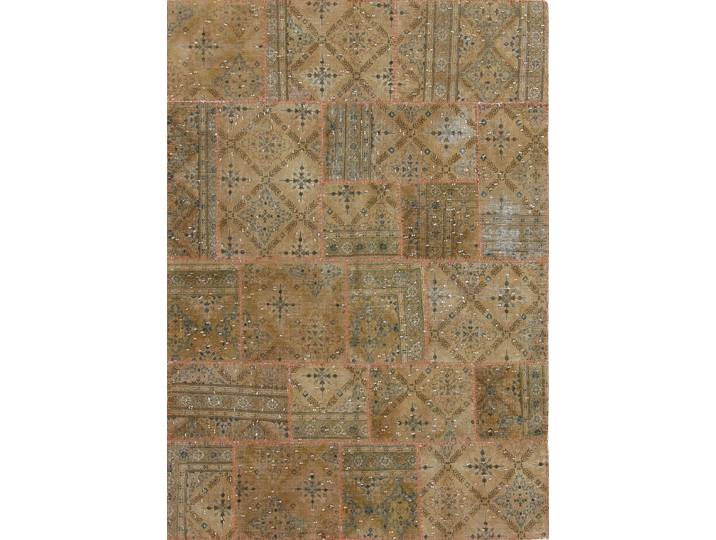 Patchwork Teppich 146x208 Handgeknüpft Modern Orientteppich Perserteppich Wolle