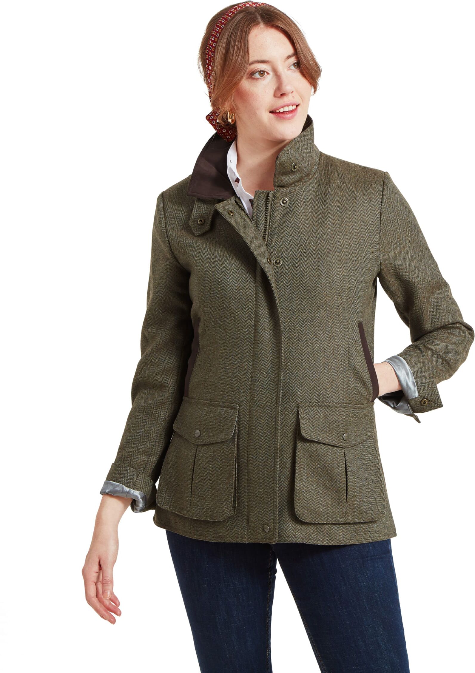 Schöffel Country Lilymere Tweed Jacket - Green - Size UK6 - Women