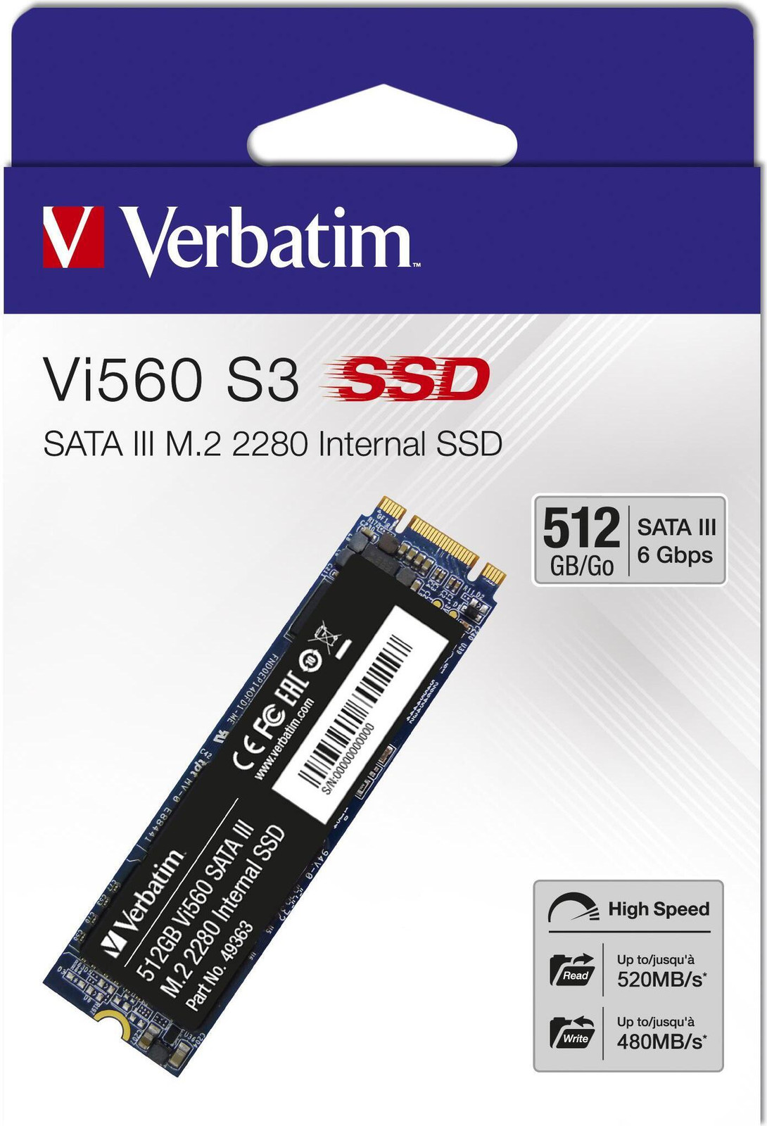 Verbatim Vi560 S3 M.2 SSD 512GB