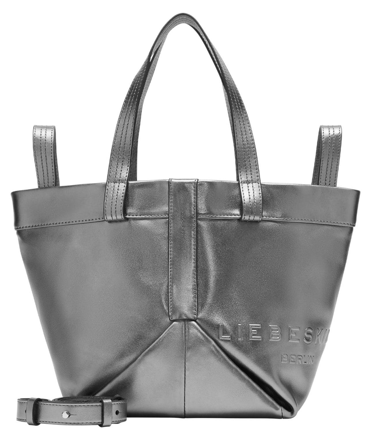 LIEBESKIND BERLIN Schultertasche Umhängetasche Elvira Shopper Silver Stone dunke