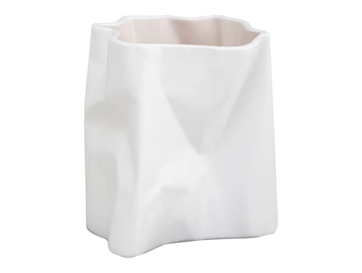 Vase Paper Bag, Edy&liv, weiss, Keramik