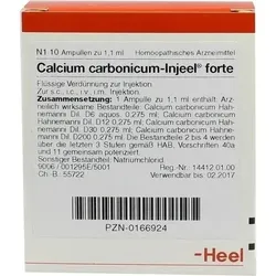 CALCIUM CARBONICUM INJEEL forte Ampullen 10 St